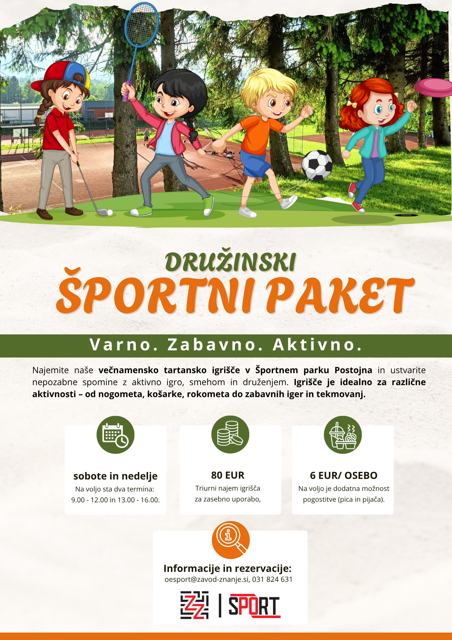 ŠPORTNI DRUŽINSKI PAKET